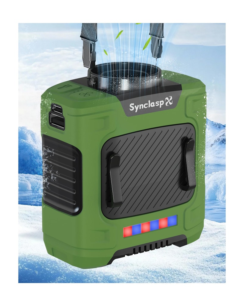SynclaspX 10000mAh Rechargeable Belt Clip Waist Fan: $14