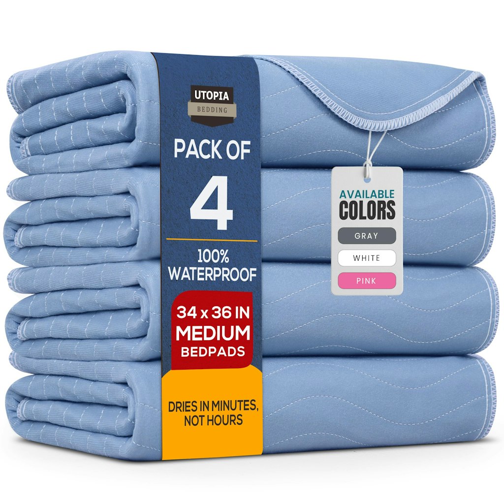 Utopia Bedding Washable Underpads 34" x 36" 4-Pack: $18 Utopia Bedding Washable Underpads 34" x 36" 4-Pack: $18