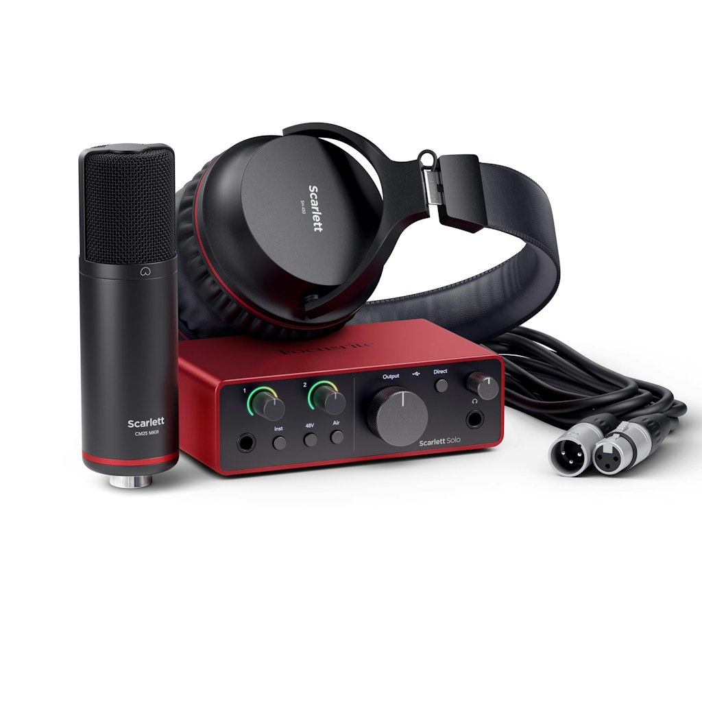 Focusrite Scarlett Solo Studio 4th Gen USB Audio Interface Bundle: $230