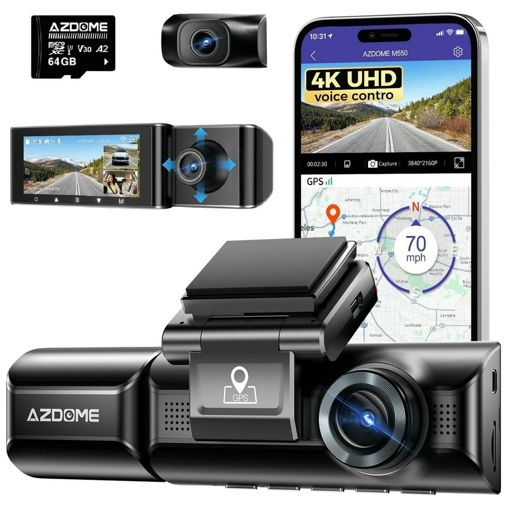 Azdome M550 3-Channel 4K Dash Cam: $79.99 Azdome M550 3-Channel 4K Dash Cam: $79.99