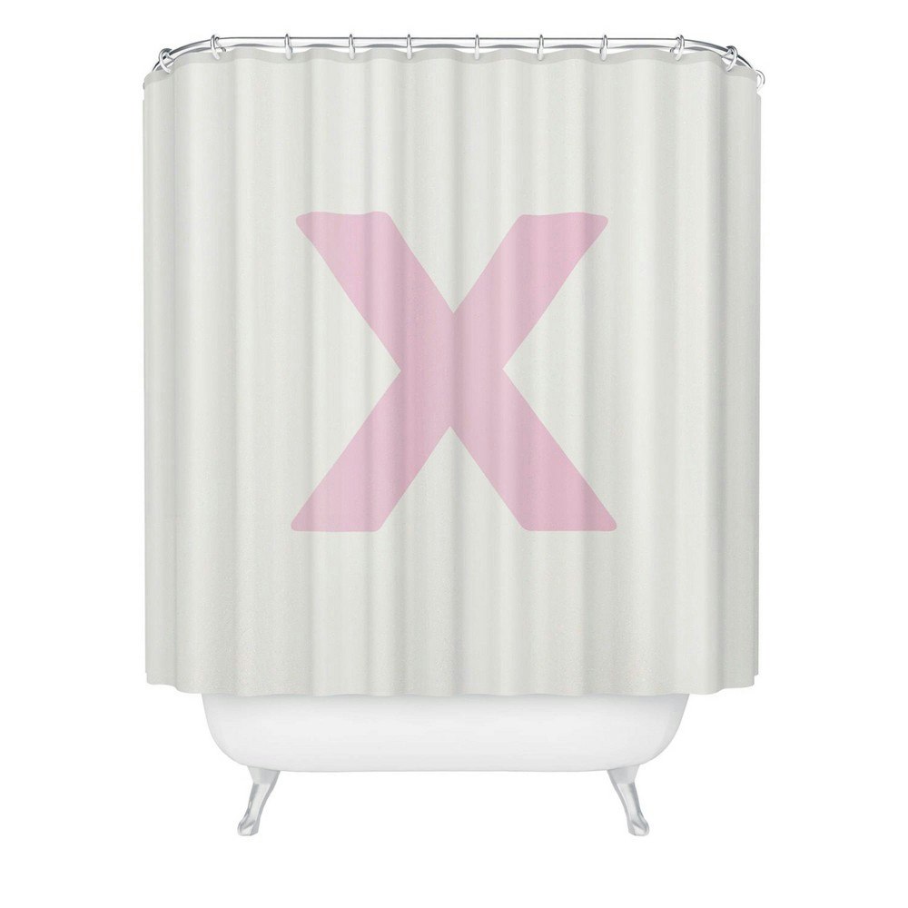 Deny Designs April Lane Pink Monogram X Shower Curtain: $69.99 Deny Designs April Lane Pink Monogram X Shower Curtain: $69.99