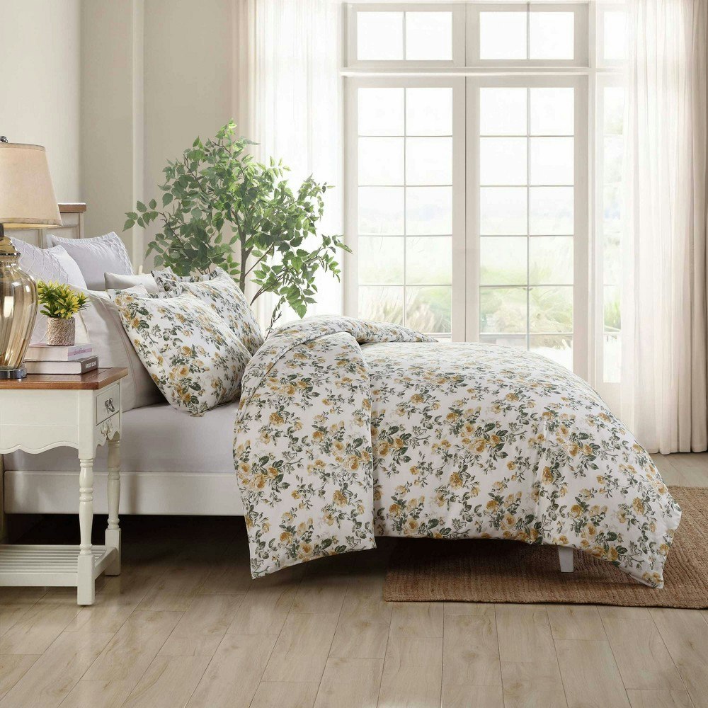 Laura Ashley Twin Roses Duvet Cover Set: $87.99
