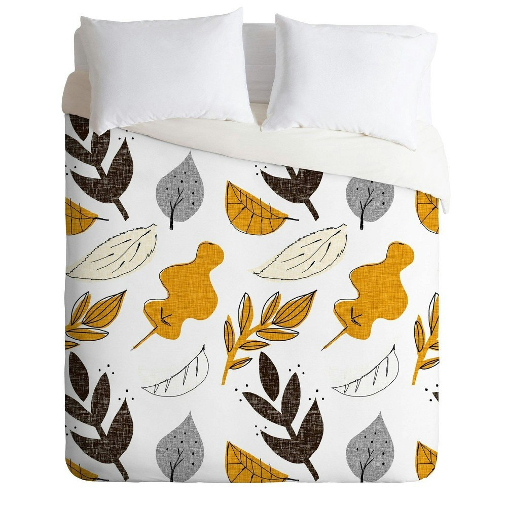 Deny Designs Mummysam Full/Queen Fall Leaves 3-Piece Comforter Set: $172.19 Deny Designs Mummysam Full/Queen Fall Leaves 3-Piece Comforter Set: $172.19
