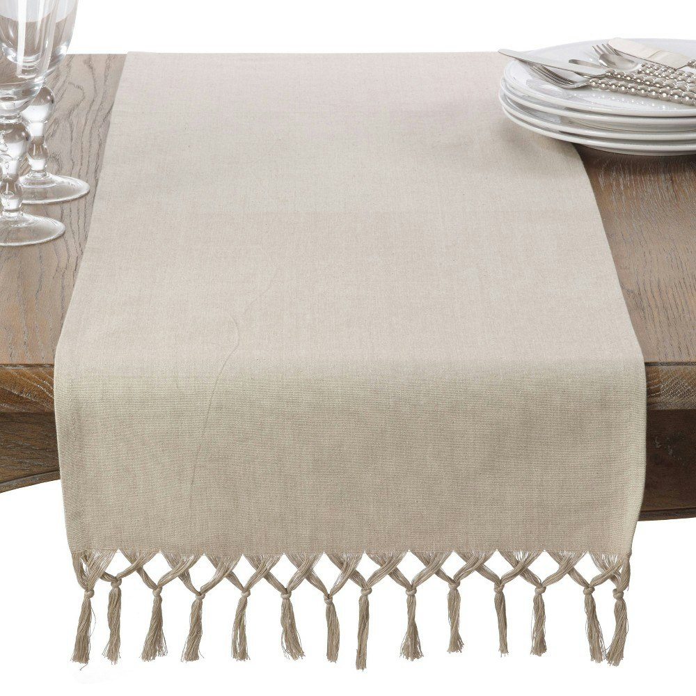 Saro Lifestyle 108"x16" Cotton Knotted Tassel Table Runner: $18.49 Saro Lifestyle 108"x16" Cotton Knotted Tassel Table Runner: $18.49