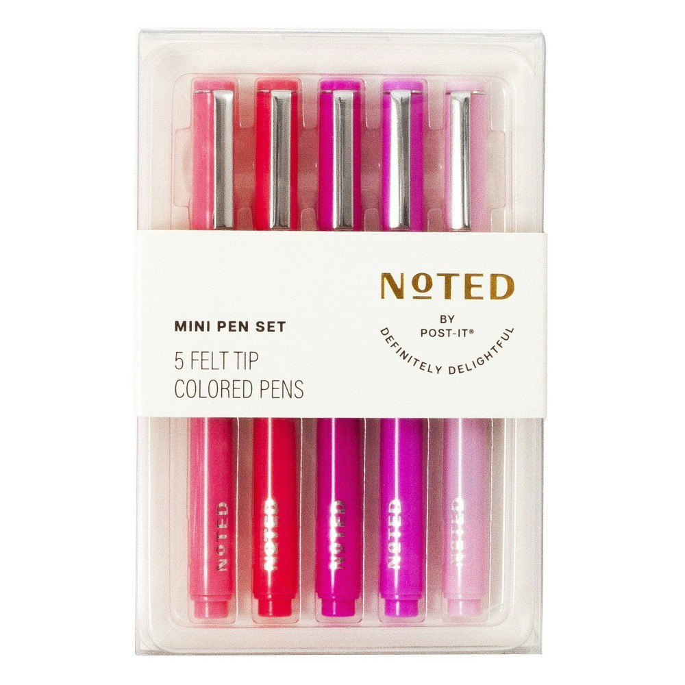 Noted by Post-it 0.07mm Felt Tip Pens 5-Pack: $5.99 Noted by Post-it 0.07mm Felt Tip Pens 5-Pack: $5.99