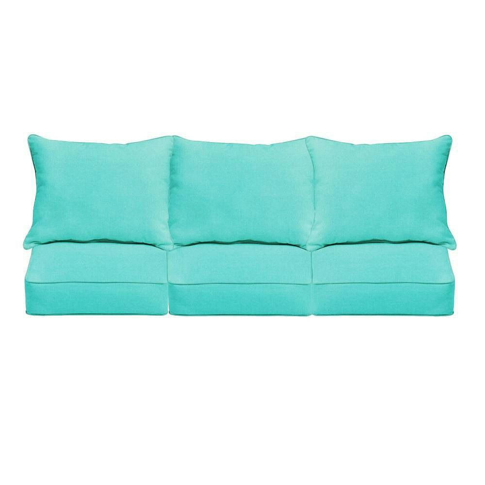 Sunbrella 6-Piece Outdoor Corded Sofa Pillow and Cushion Set: $656.99