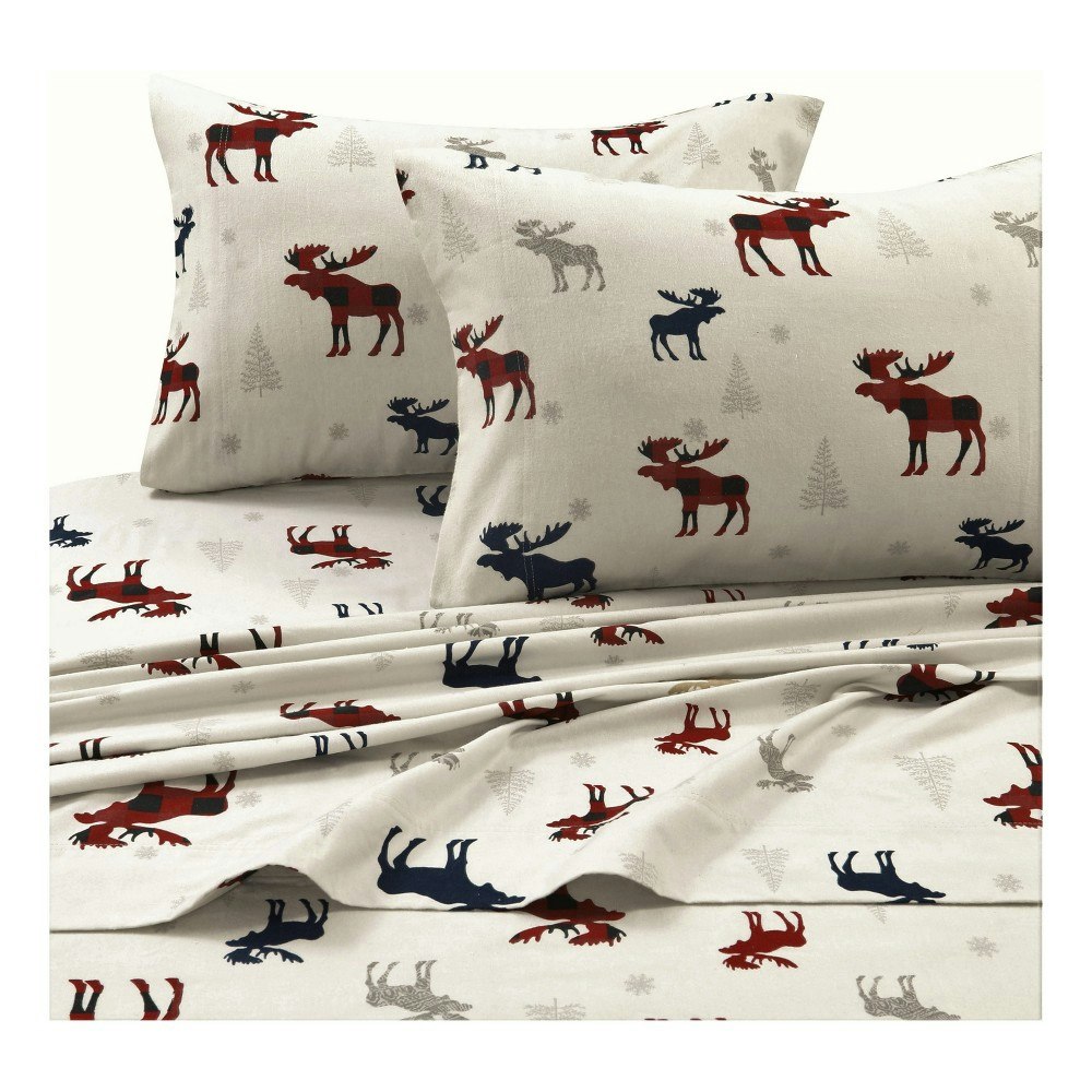 Tribeca Living Queen Printed Cotton Flannel Extra Deep Pocket Sheet Set: $64.99