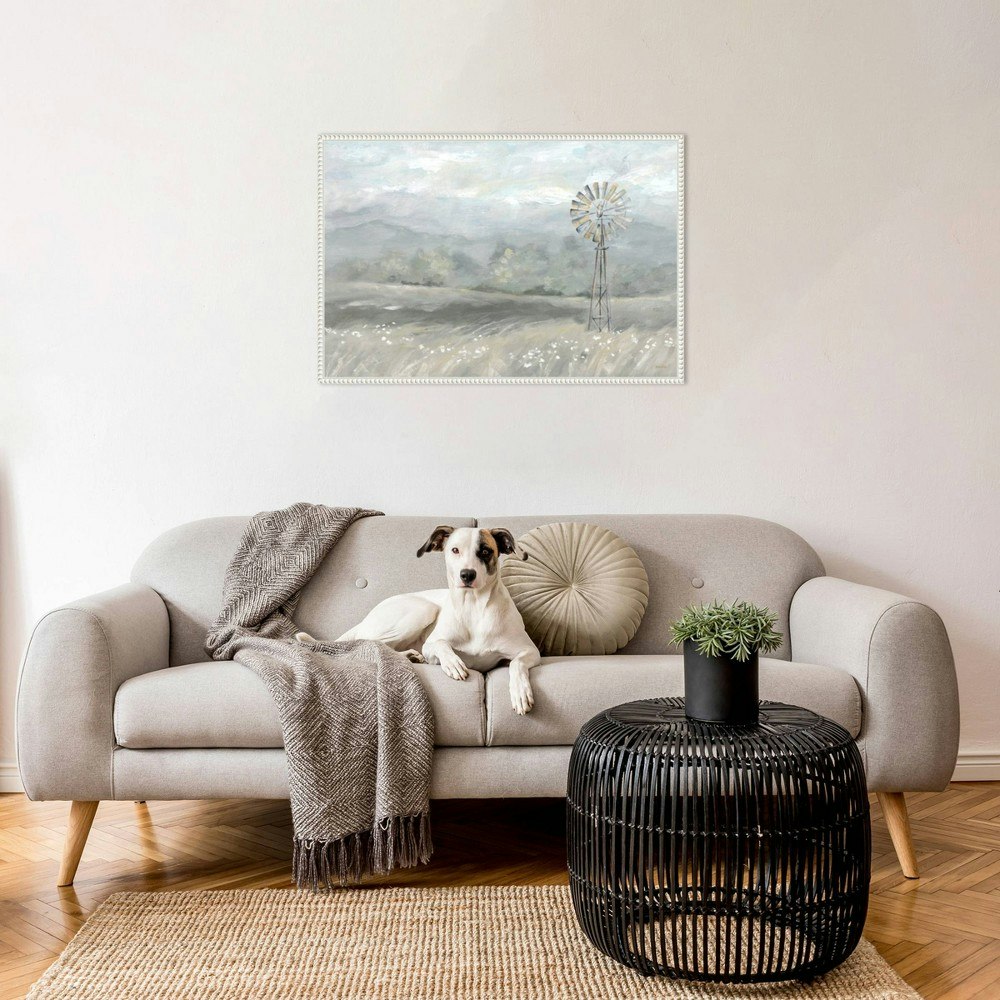 Amanti Art 33"x23" Country Meadow Windmill Framed Canvas Wall Art Print: $101.99 Amanti Art 33"x23" Country Meadow Windmill Framed Canvas Wall Art Print: $101.99