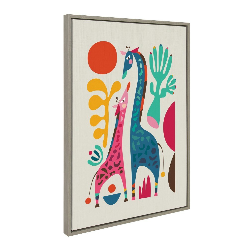 Kate & Laurel 23" x 33" Sylvie Giraffe Love Framed Canvas: $89.99 Kate & Laurel 23" x 33" Sylvie Giraffe Love Framed Canvas: $89.99