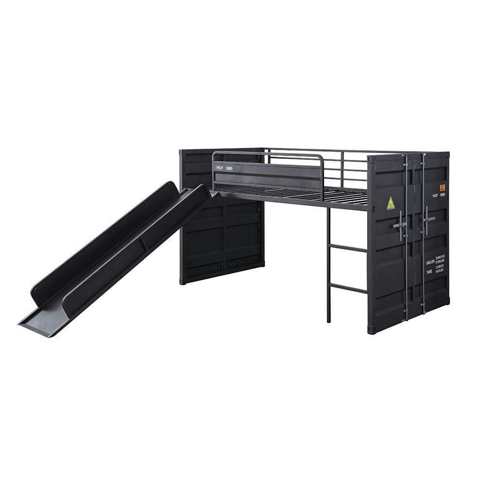 Acme Furniture Twin Loft Bed with Slide and Ladder: $551.99 Acme Furniture Twin Loft Bed with Slide and Ladder: $551.99