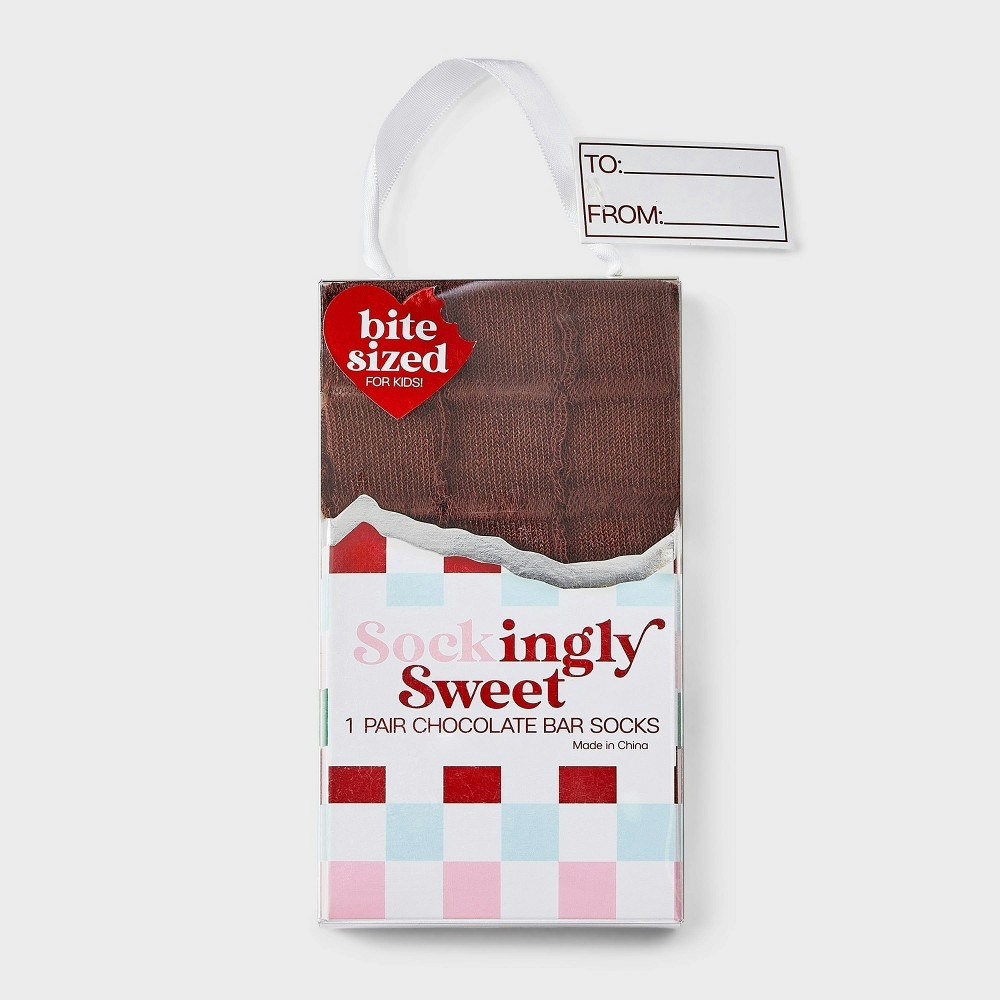 Kid's Chocolate Bar Crew Socks 2-Pack: $3