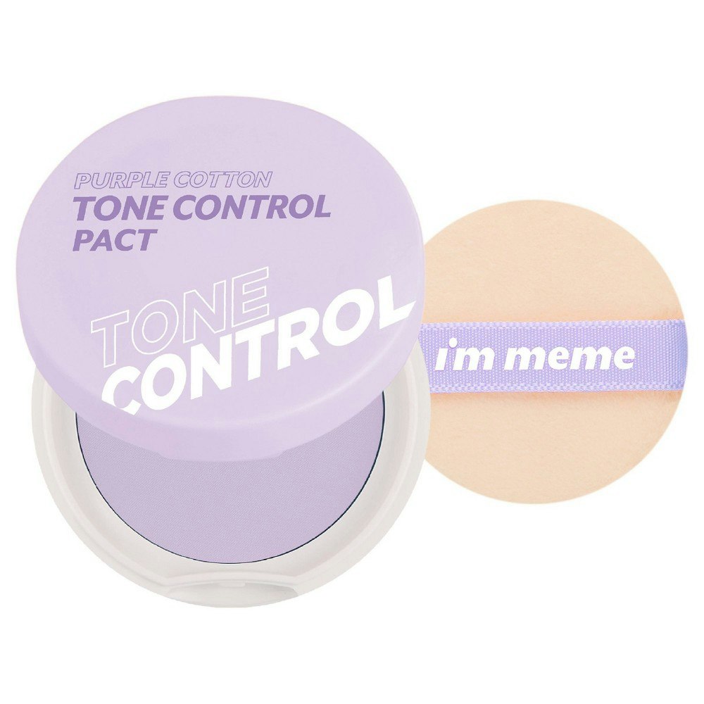I'm Meme Purple Cotton Tone Control Pact: $14.99 I'm Meme Purple Cotton Tone Control Pact: $14.99