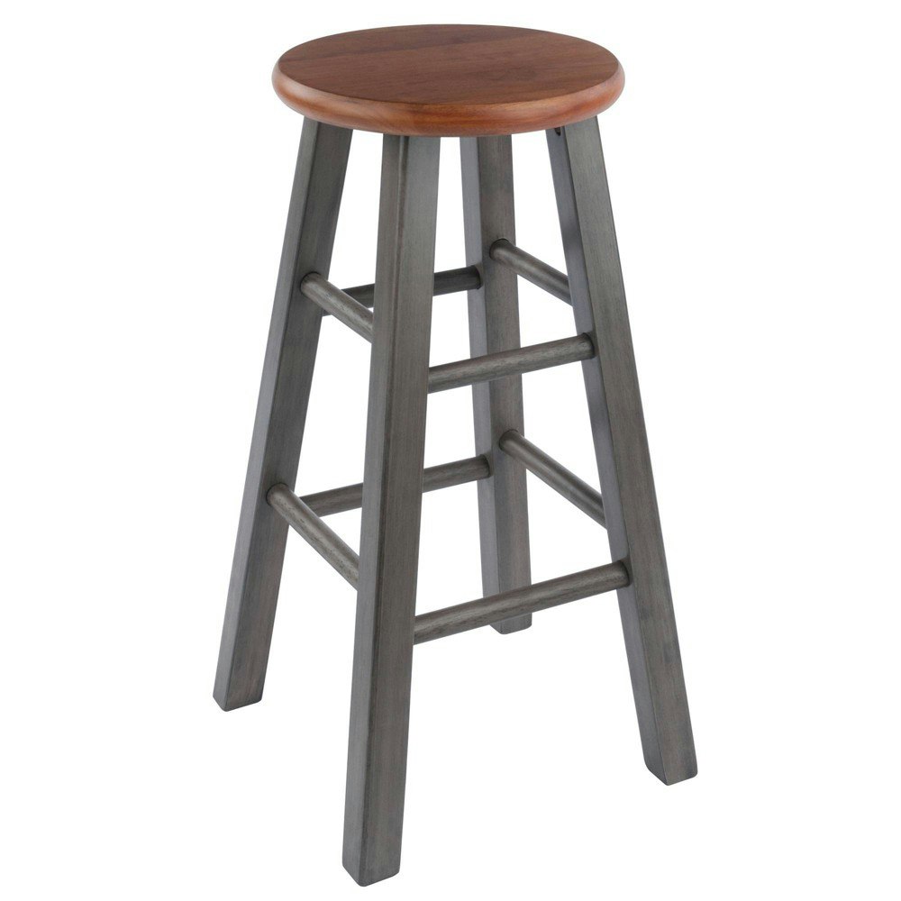 Winsome 24-Inch Rustic Teak Counter Height Barstool: $30.99