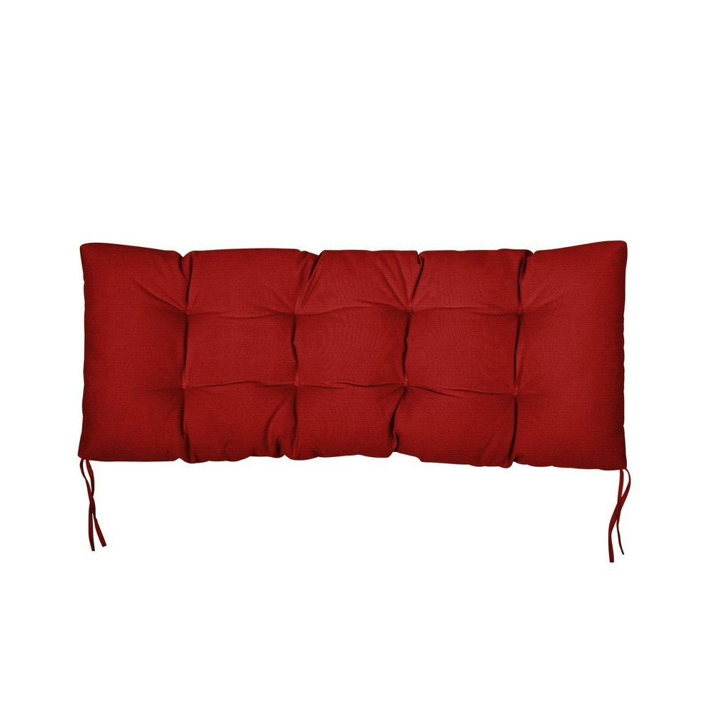 Sorra Home 55" x 18" x 2" Sunbrella Canvas Tufted Outdoor Bench Cushion: $105.99