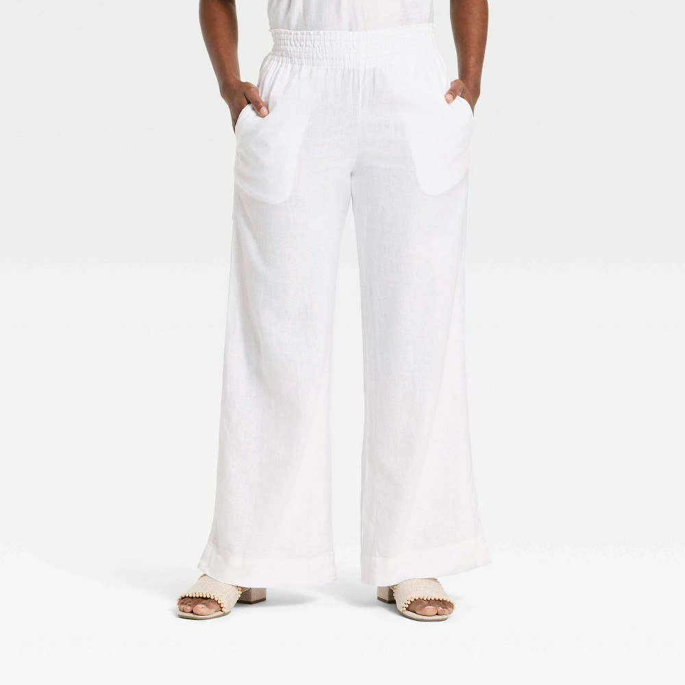 A New Day Women's High-Rise Wide Leg Linen Pants: $30 A New Day Women's High-Rise Wide Leg Linen Pants: $30