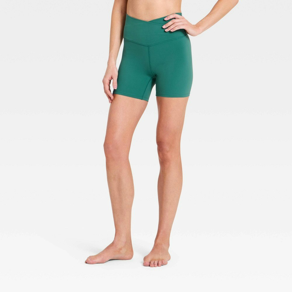 All In Motion Women's Everyday Soft High-Rise Crossover Bike Shorts 5-Inch: $20 All In Motion Women's Everyday Soft High-Rise Crossover Bike Shorts 5-Inch: $20