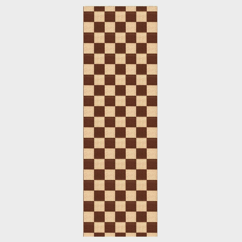 Playa 31-inch x 10-foot Damas Checkered Indoor Outdoor Runner Rug: $55.99 Playa 31-inch x 10-foot Damas Checkered Indoor Outdoor Runner Rug: $55.99