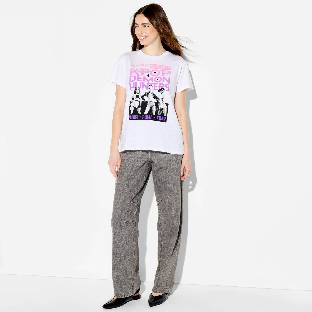 Women's Huntrix KPOP Demon Hunters Graphic T-Shirt: $12 Women's Huntrix KPOP Demon Hunters Graphic T-Shirt: $12