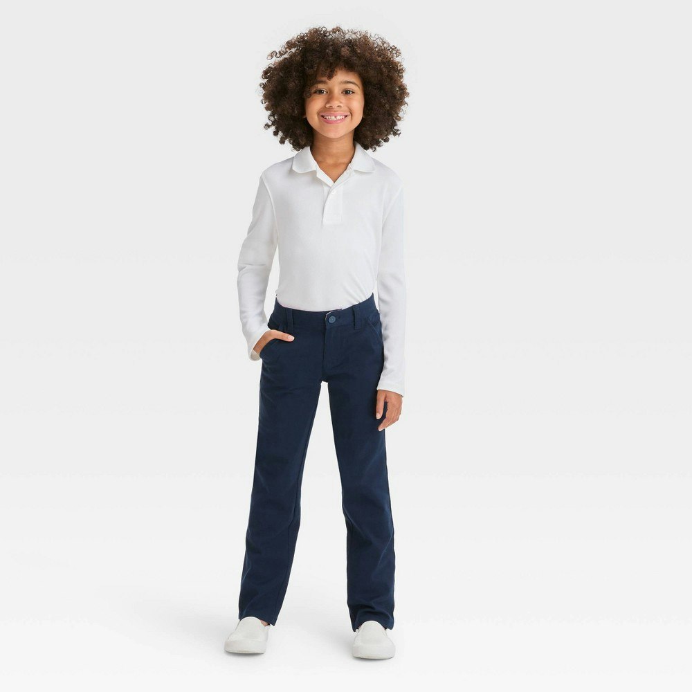 Cat & Jack Girls' Straight Fit Uniform Pants 4-Pack: $16 Cat & Jack Girls' Straight Fit Uniform Pants 4-Pack: $16