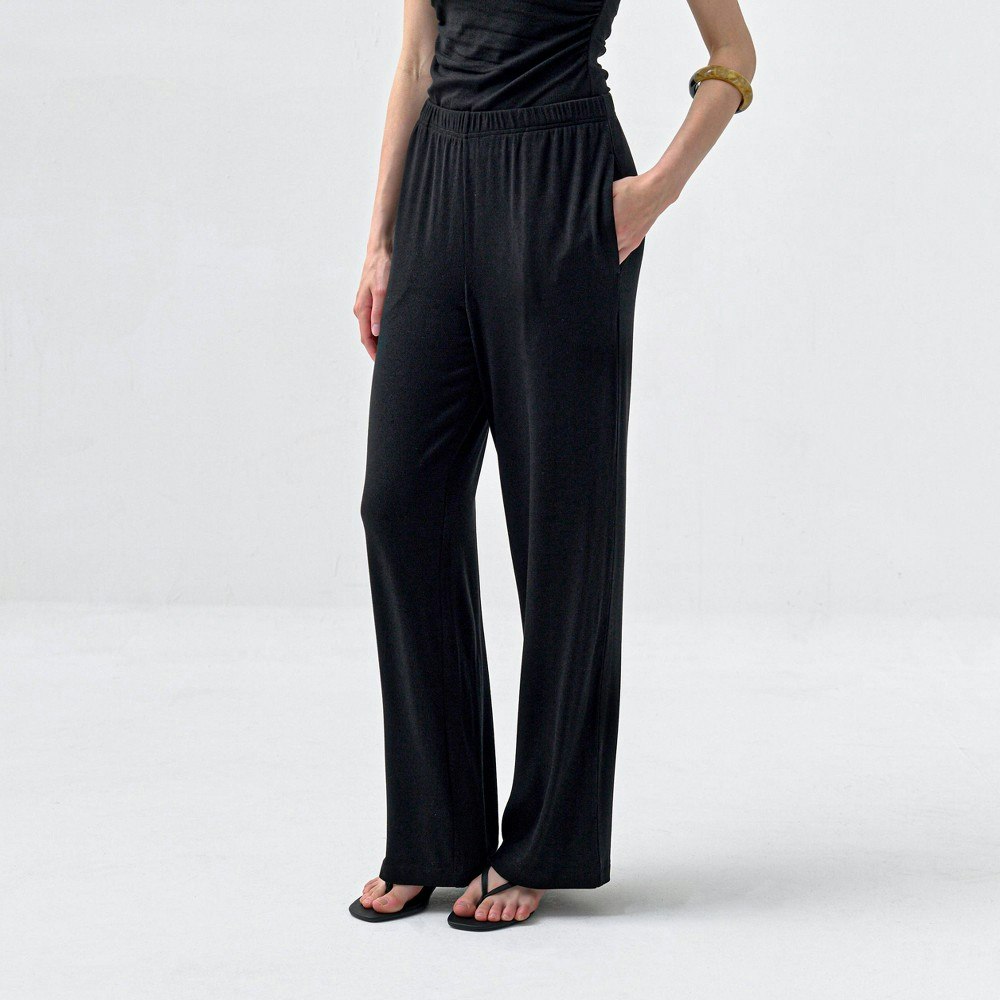 A New Day Women's High-Rise Ribbed Wide Leg Pants: $35