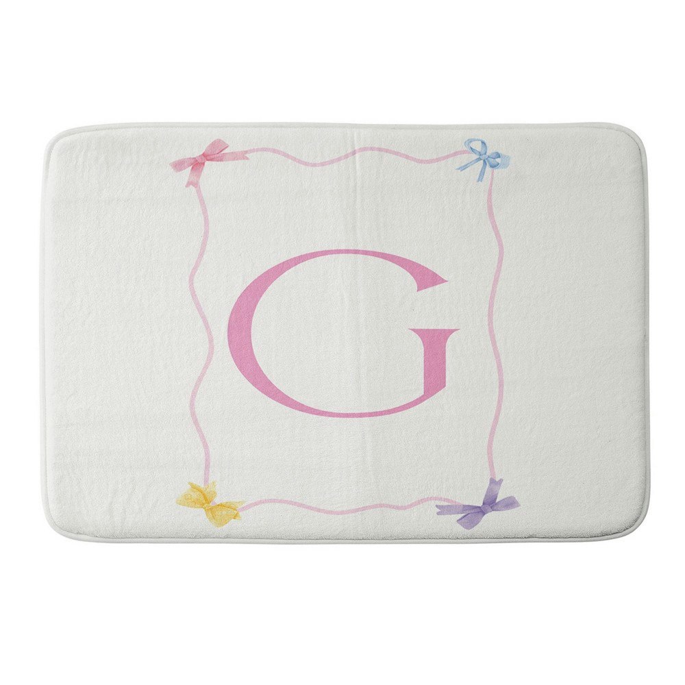 Deny Designs April Lane Simple Bow Monogram G Memory Foam Bath Mat: $65.99
