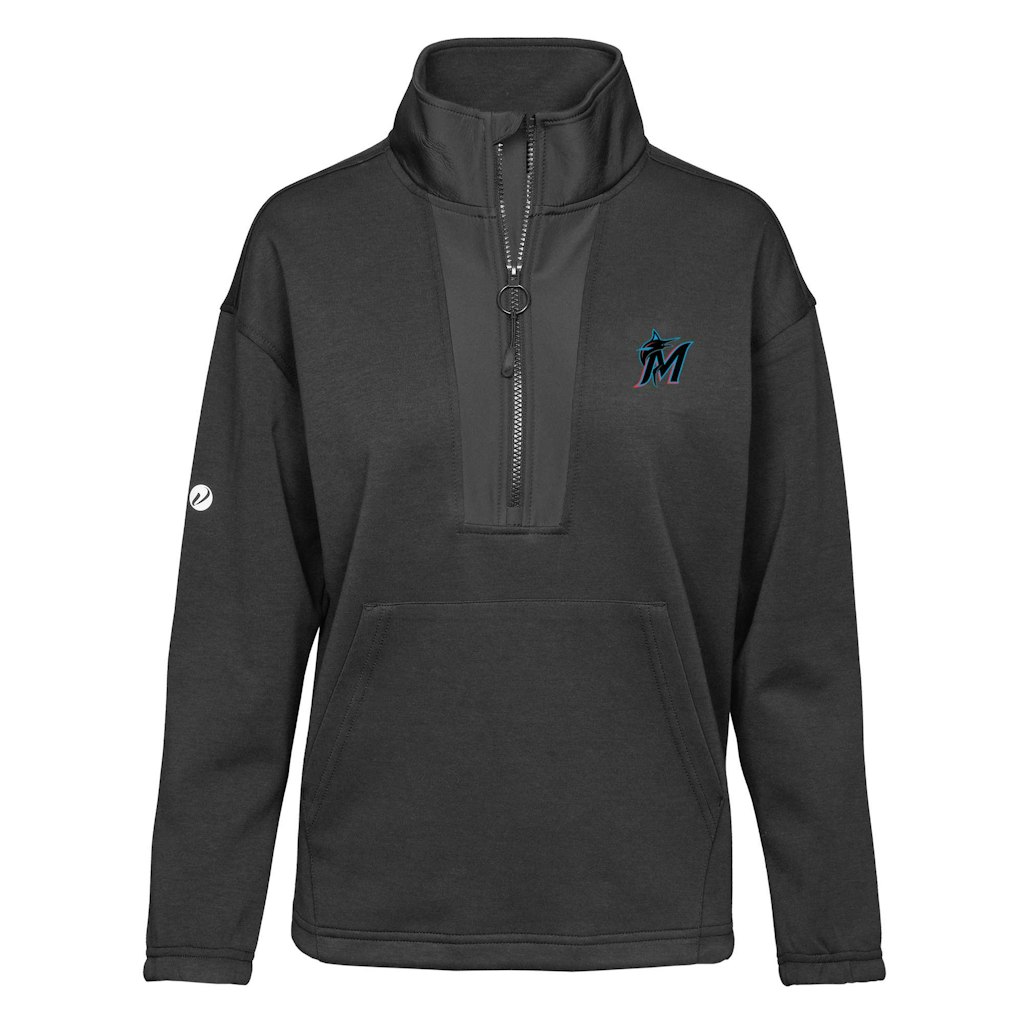 Women's Levelwear Miami Marlins Half-Zip Pullover Jacket: $107.24 Women's Levelwear Miami Marlins Half-Zip Pullover Jacket: $107.24