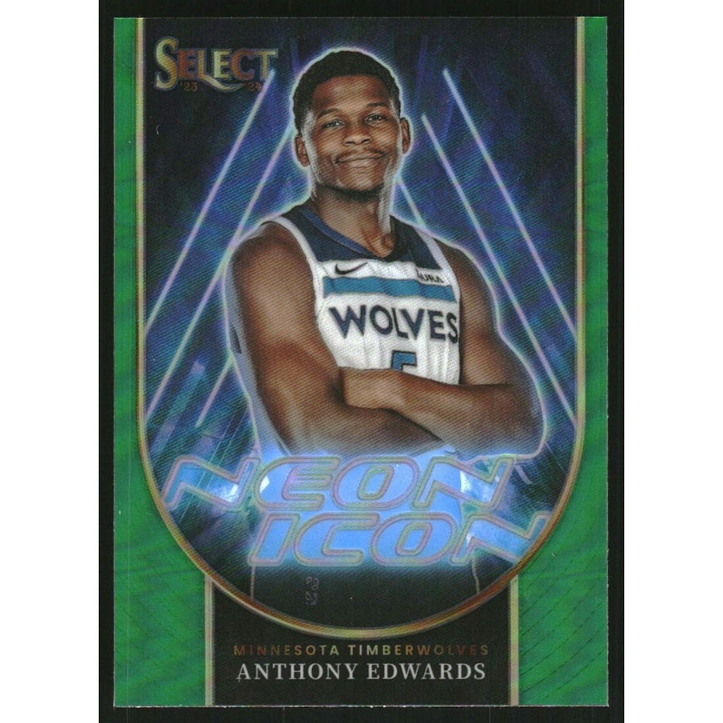 2023-24 Select Neon Icon Green Prizm Anthony Edwards #5 Card: $13.50