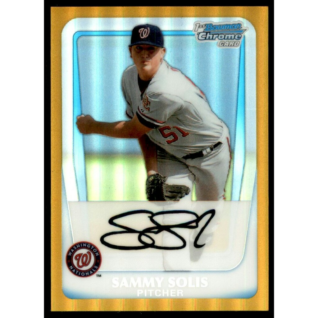 2011 Bowman Chrome Prospects Sammy Solis Gold Refractor Card: $13.50
