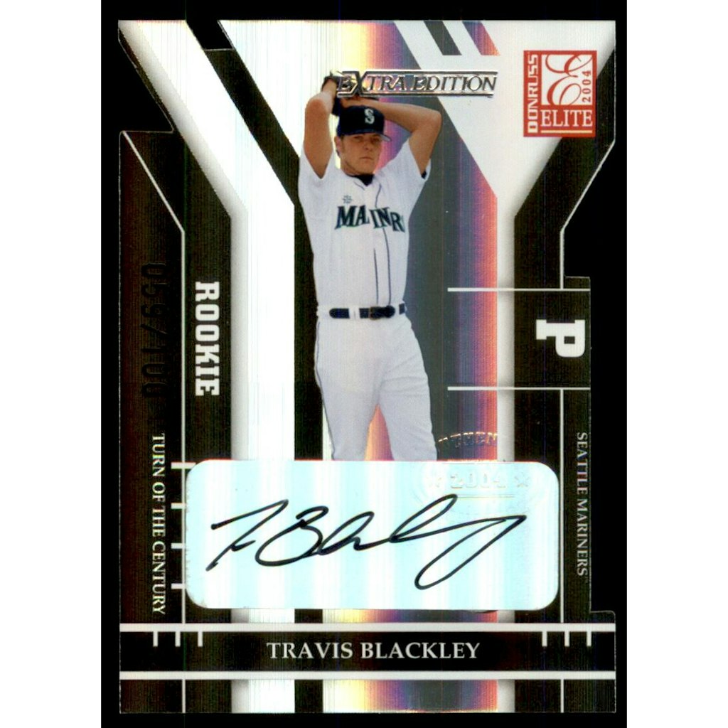 2004 Donruss Elite Extra Edition Travis Blackley Autograph Card: $10.50 2004 Donruss Elite Extra Edition Travis Blackley Autograph Card: $10.50