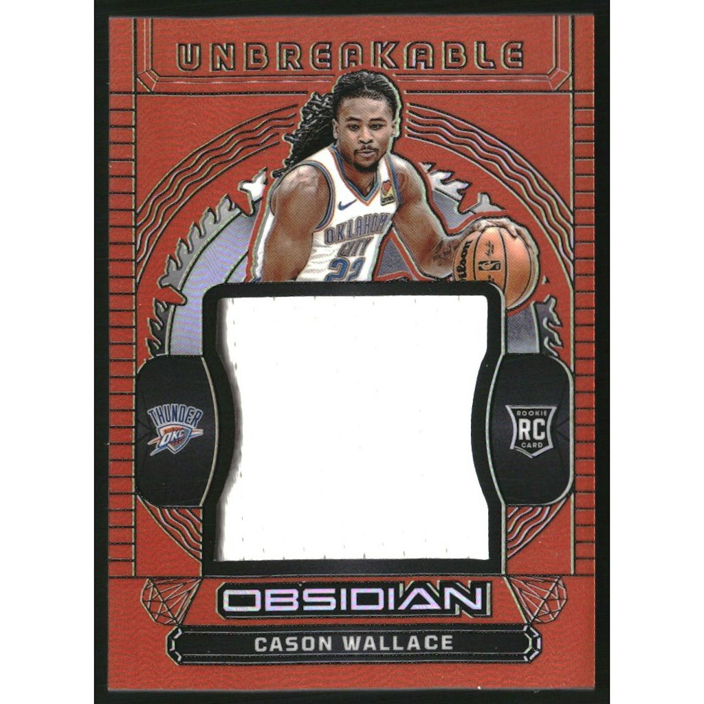 2023-24 Panini Obsidian Unbreakable Memorabilia Orange Flood Cason Wallace #22: $13.50 2023-24 Panini Obsidian Unbreakable Memorabilia Orange Flood Cason Wallace #22: $13.50