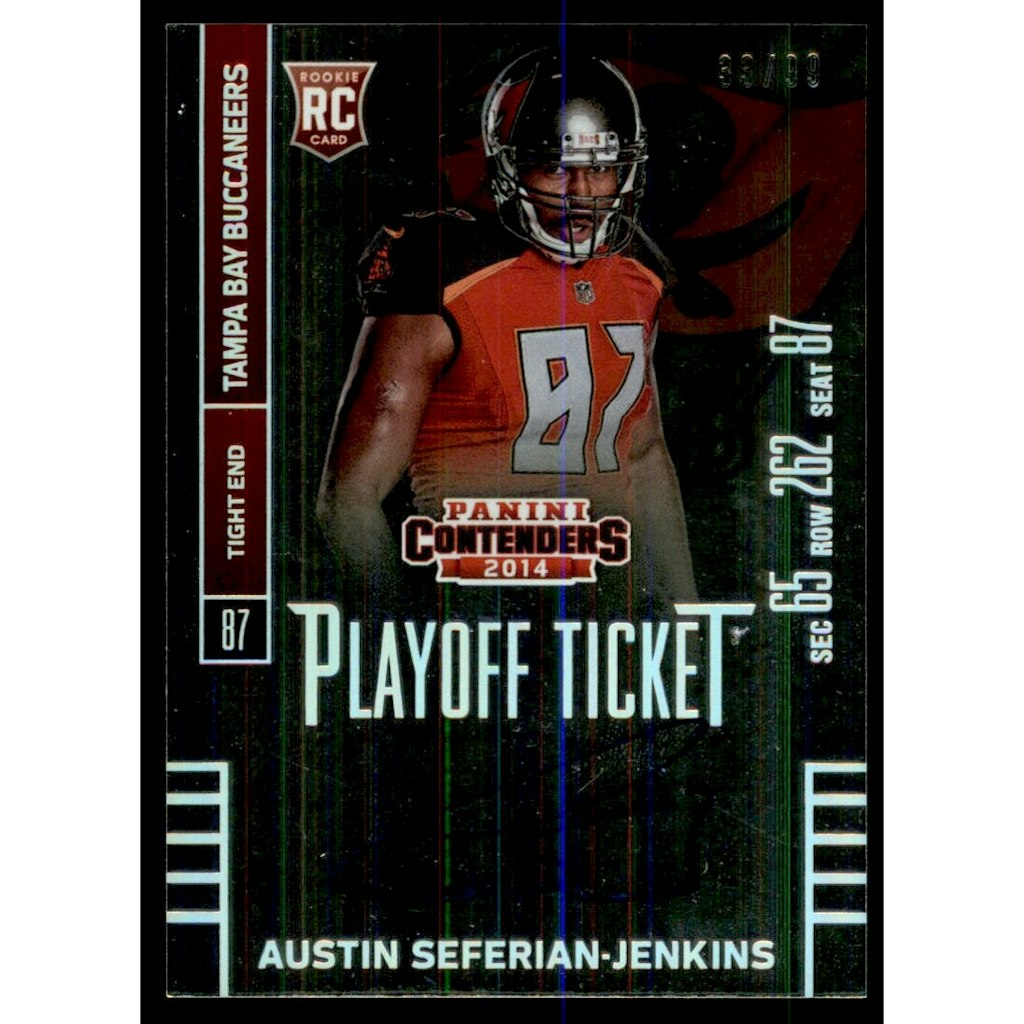 2014 Panini Contenders Playoff Ticket Austin Seferian-Jenkins #206B Autograph Card /99: $10.80 2014 Panini Contenders Playoff Ticket Austin Seferian-Jenkins #206B Autograph Card /99: $10.80