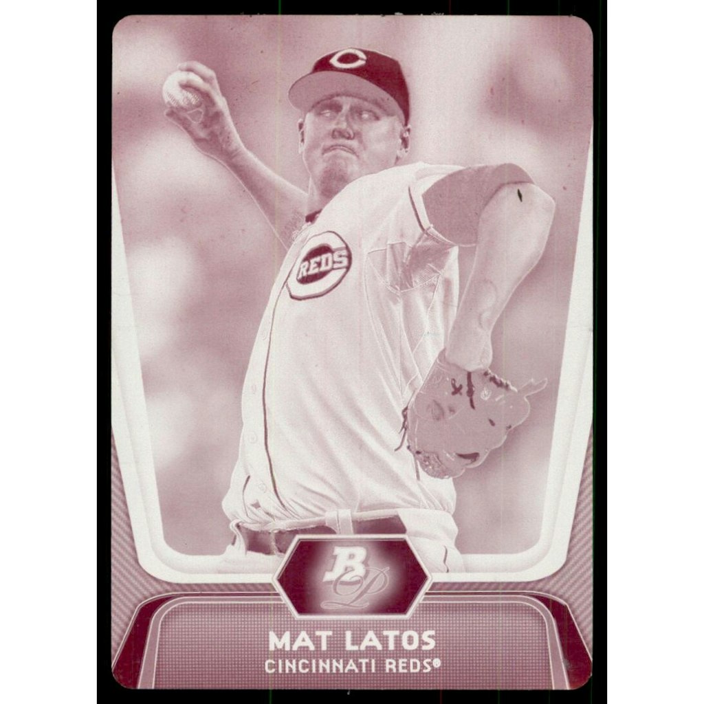 2012 Bowman Platinum Mat Latos Magenta Printing Plate #94: $25 2012 Bowman Platinum Mat Latos Magenta Printing Plate #94: $25