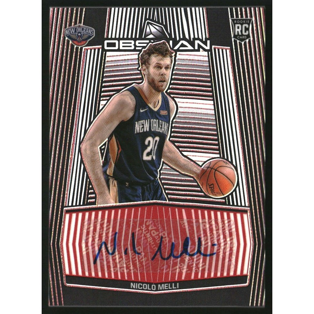 2019-20 Panini Obsidian Nicolo Melli Rookie Autograph Red Card: $20 2019-20 Panini Obsidian Nicolo Melli Rookie Autograph Red Card: $20