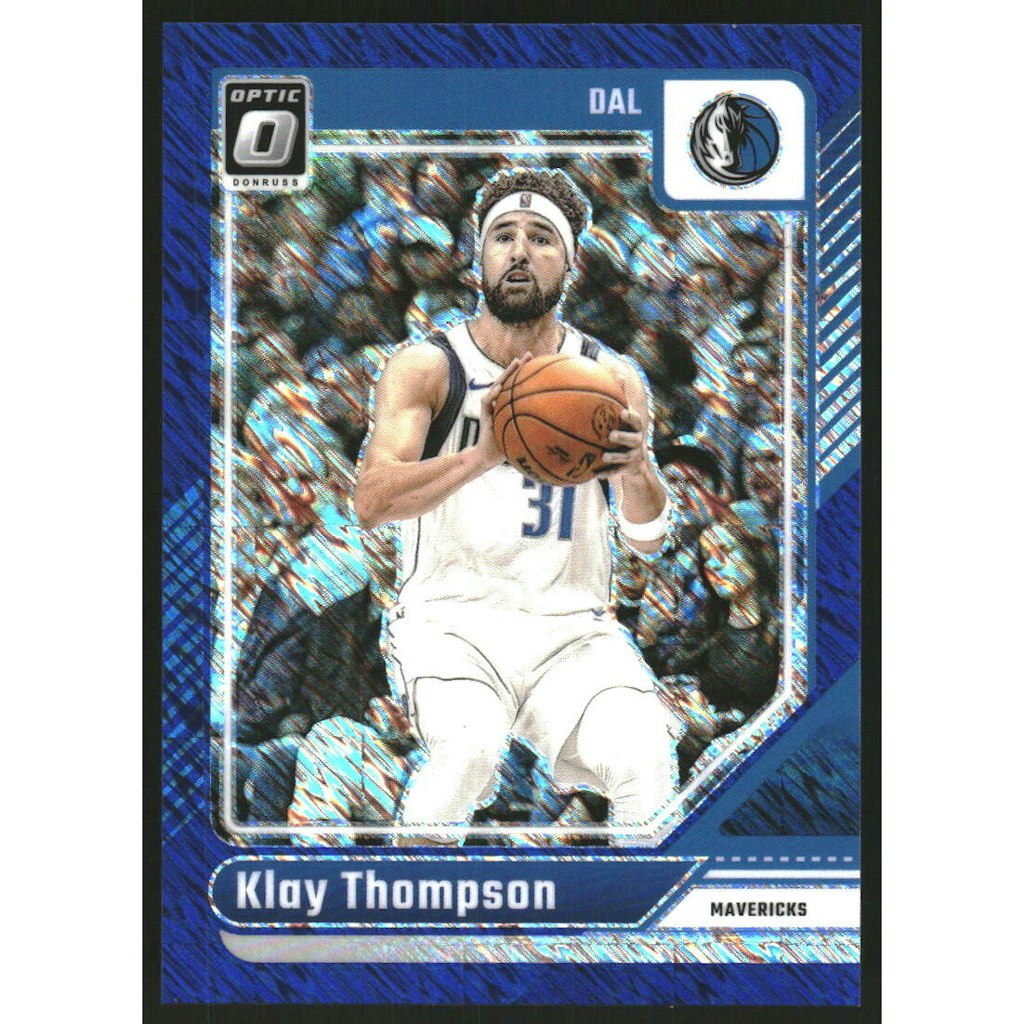 2024-25 Donruss Optic Klay Thompson Blue Shimmer Card: $10 2024-25 Donruss Optic Klay Thompson Blue Shimmer Card: $10