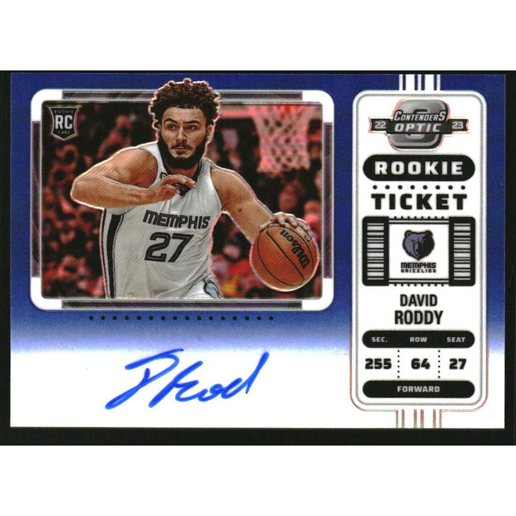2022-23 Panini Contenders Optic David Roddy Autograph Card: $45 2022-23 Panini Contenders Optic David Roddy Autograph Card: $45
