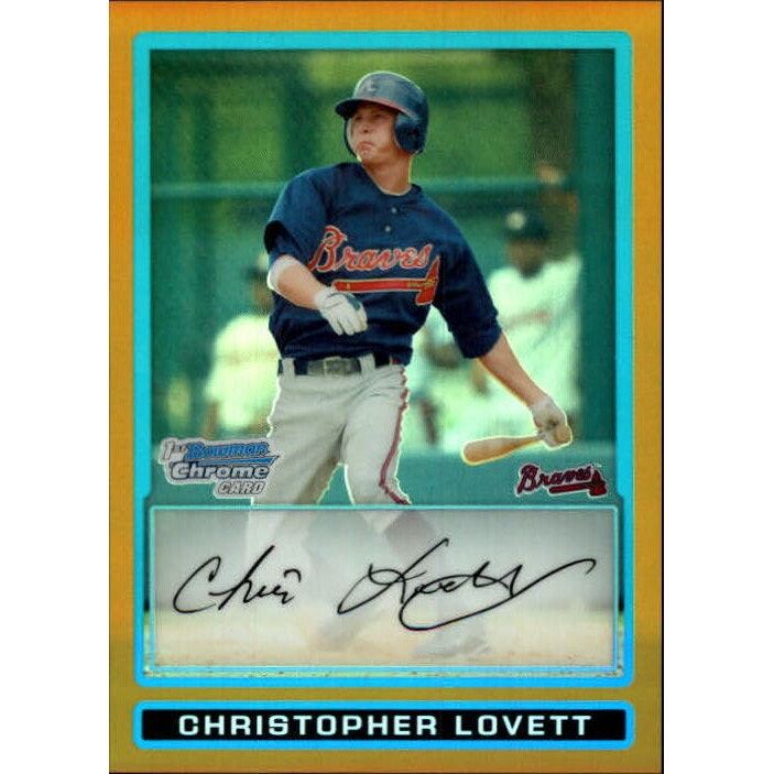 2009 Bowman Chrome Draft Prospects Christopher Lovett Gold Refractor Card #BDPP6: $13.50 2009 Bowman Chrome Draft Prospects Christopher Lovett Gold Refractor Card #BDPP6: $13.50