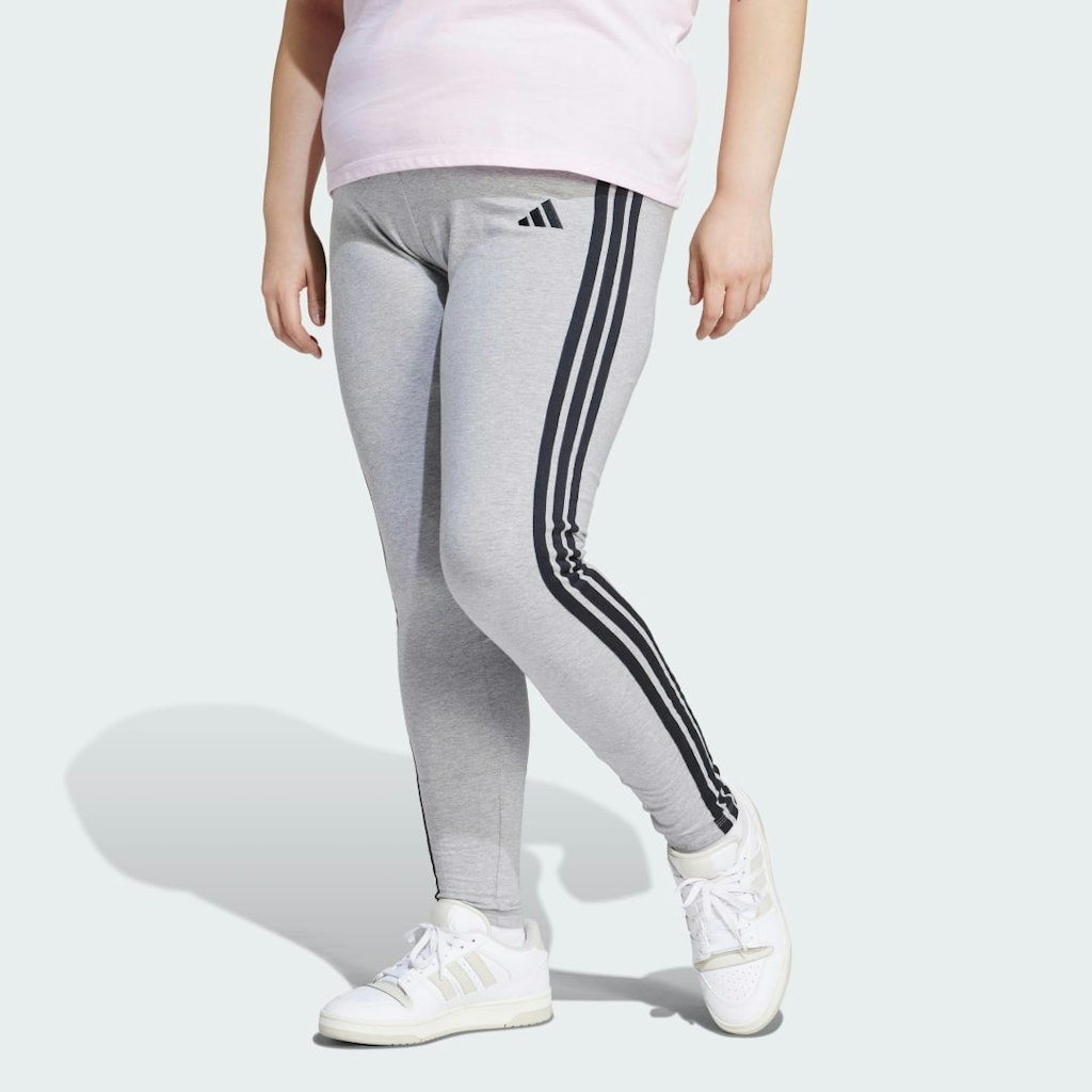 Adidas Essentials 3-Stripes Plus Size Cotton Leggings: $25 Adidas Essentials 3-Stripes Plus Size Cotton Leggings: $25