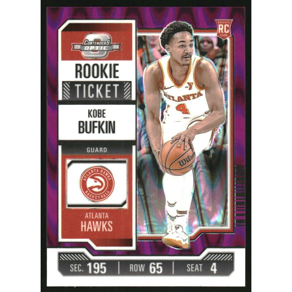 2023-24 Panini Contenders Optic Kobe Bufkin Rookie Card: $20 2023-24 Panini Contenders Optic Kobe Bufkin Rookie Card: $20