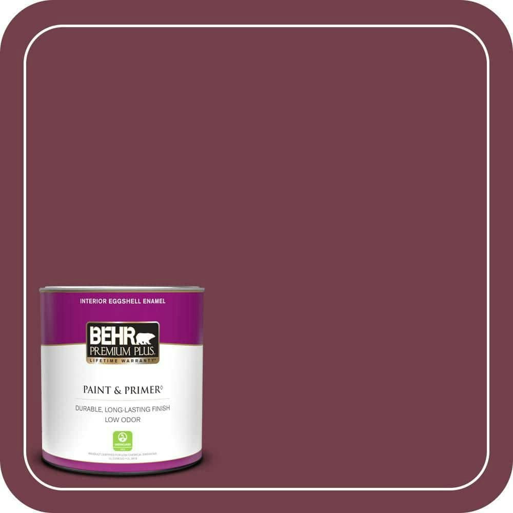 Behr Premium Plus Blood Rose Eggshell Interior Paint and Primer 1-Quart: $18.48