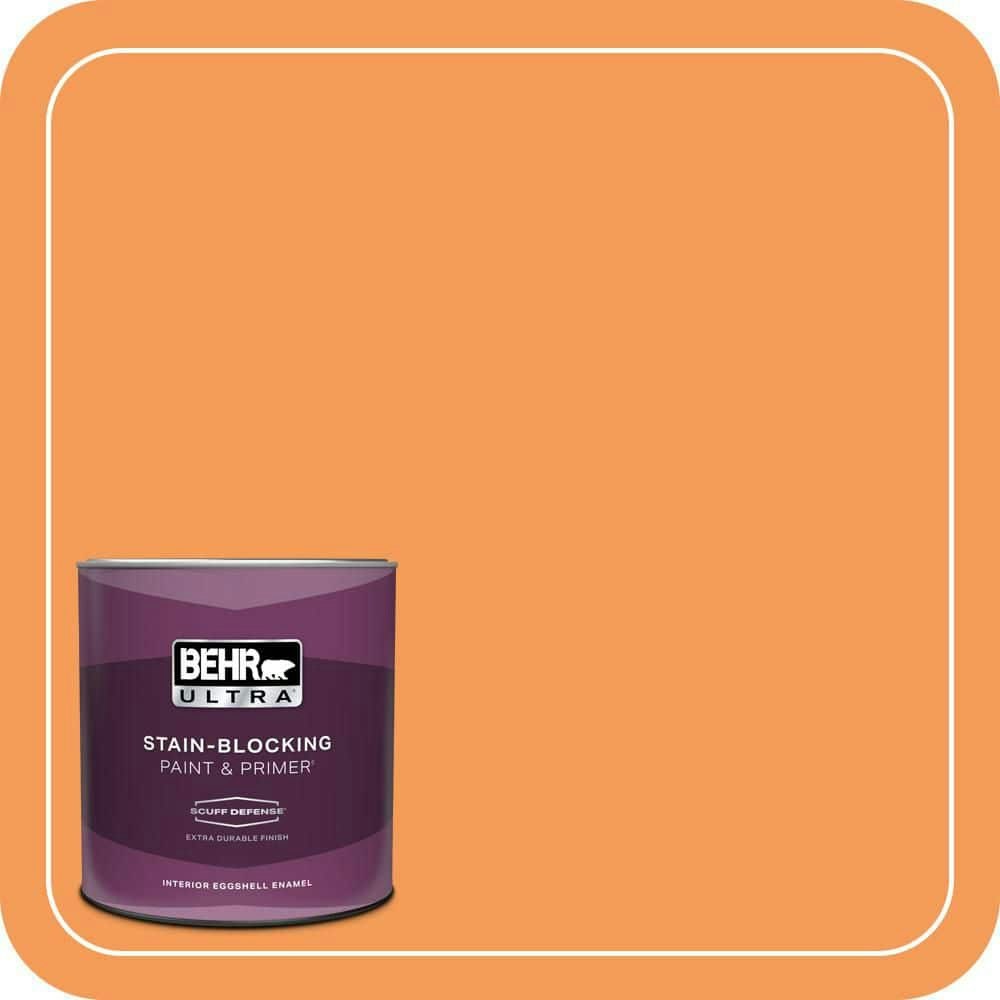Blaze Orange Extra Durable Eggshell Interior Paint & Primer 1-Quart: $22.98