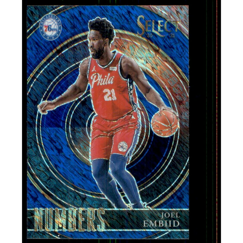 2020-21 Select Numbers Prizms Blue #21 Joel Embiid Card: $10.80 2020-21 Select Numbers Prizms Blue #21 Joel Embiid Card: $10.80