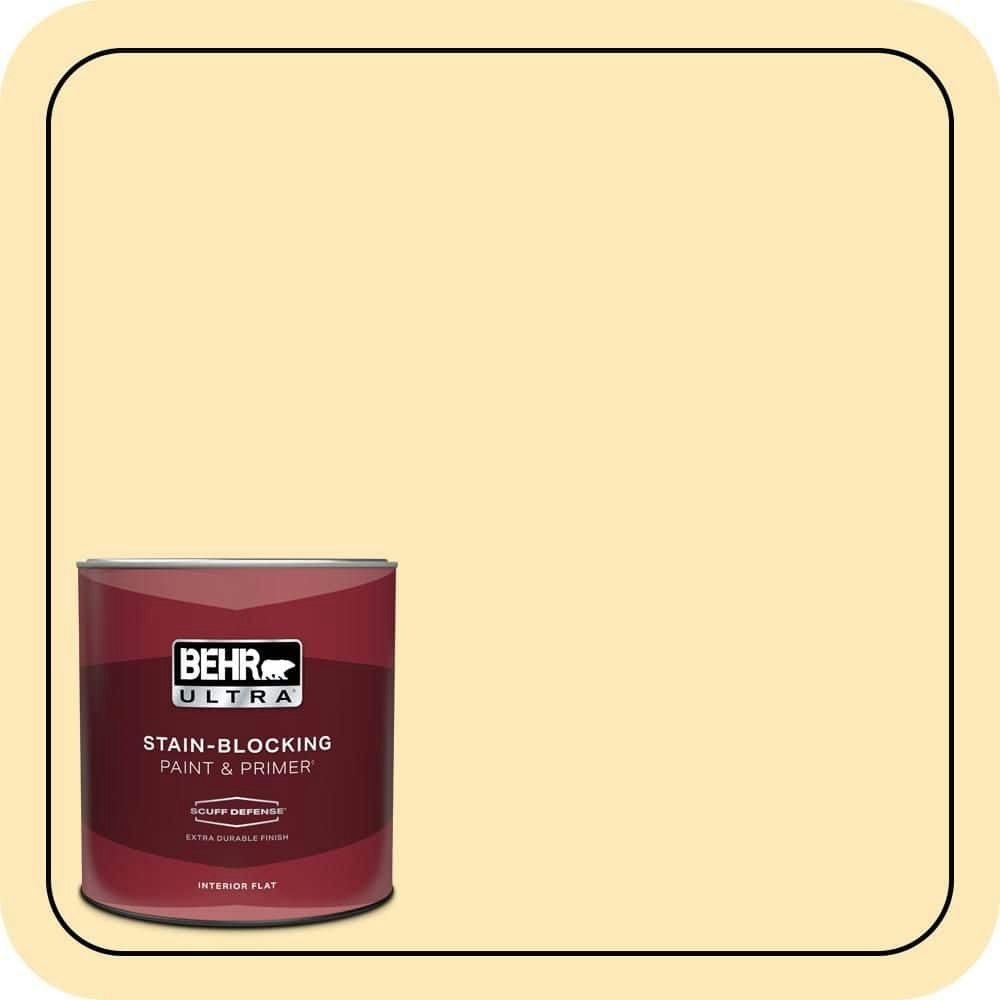 Sunkissed Yellow Flat Interior Paint and Primer 1-Quart: $21.98 Sunkissed Yellow Flat Interior Paint and Primer 1-Quart: $21.98