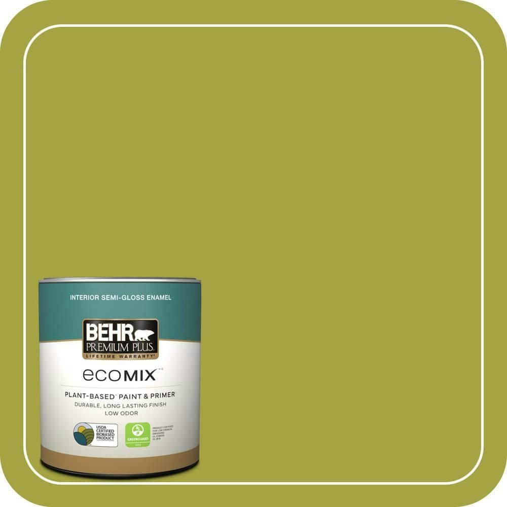 Lemon Grass Semi-Gloss Plant-Based Interior Paint and Primer 1-Quart: $22.48