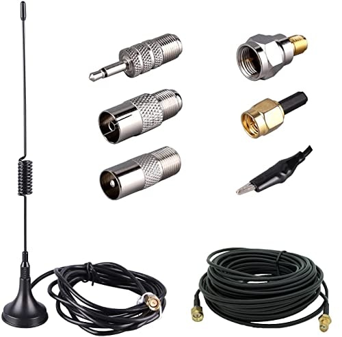 Lacucino 75-ohm FM Antenna with 16.4-foot Extension Cable and 6 Adapters: $13.98