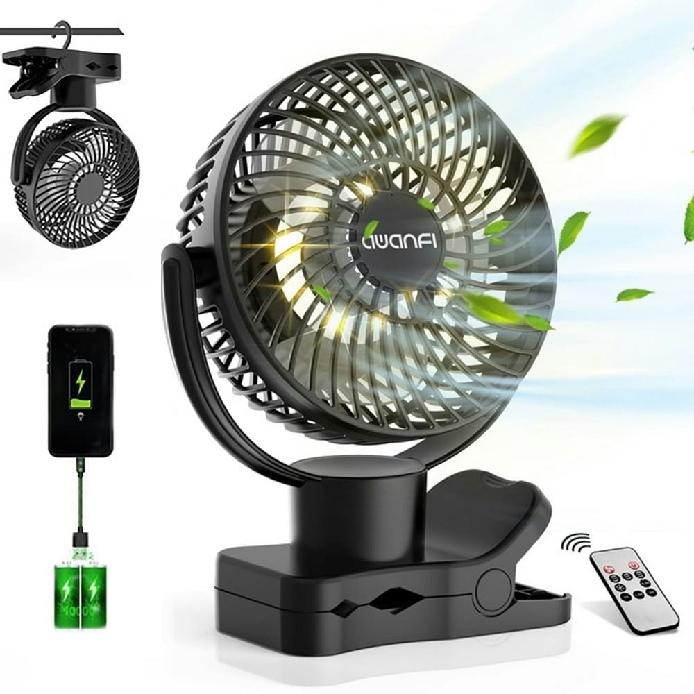 Awanfi 10,000mAh Portable Clip-on Fan with Remote and Lights: $34.19 Awanfi 10,000mAh Portable Clip-on Fan with Remote and Lights: $34.19