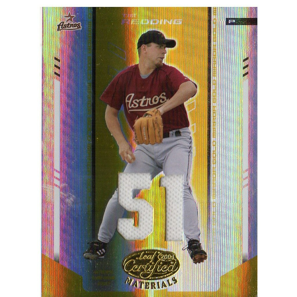 2004 Leaf Certified Materials Tim Redding Mirror Fabric Gold Jersey Card: $10.50 2004 Leaf Certified Materials Tim Redding Mirror Fabric Gold Jersey Card: $10.50