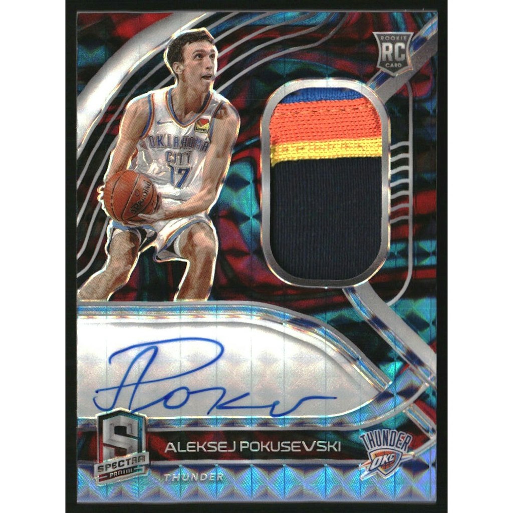 Aleksej Pokusevski 2020-21 Panini Spectra Interstellar Jersey Autograph Card: $27 Aleksej Pokusevski 2020-21 Panini Spectra Interstellar Jersey Autograph Card: $27