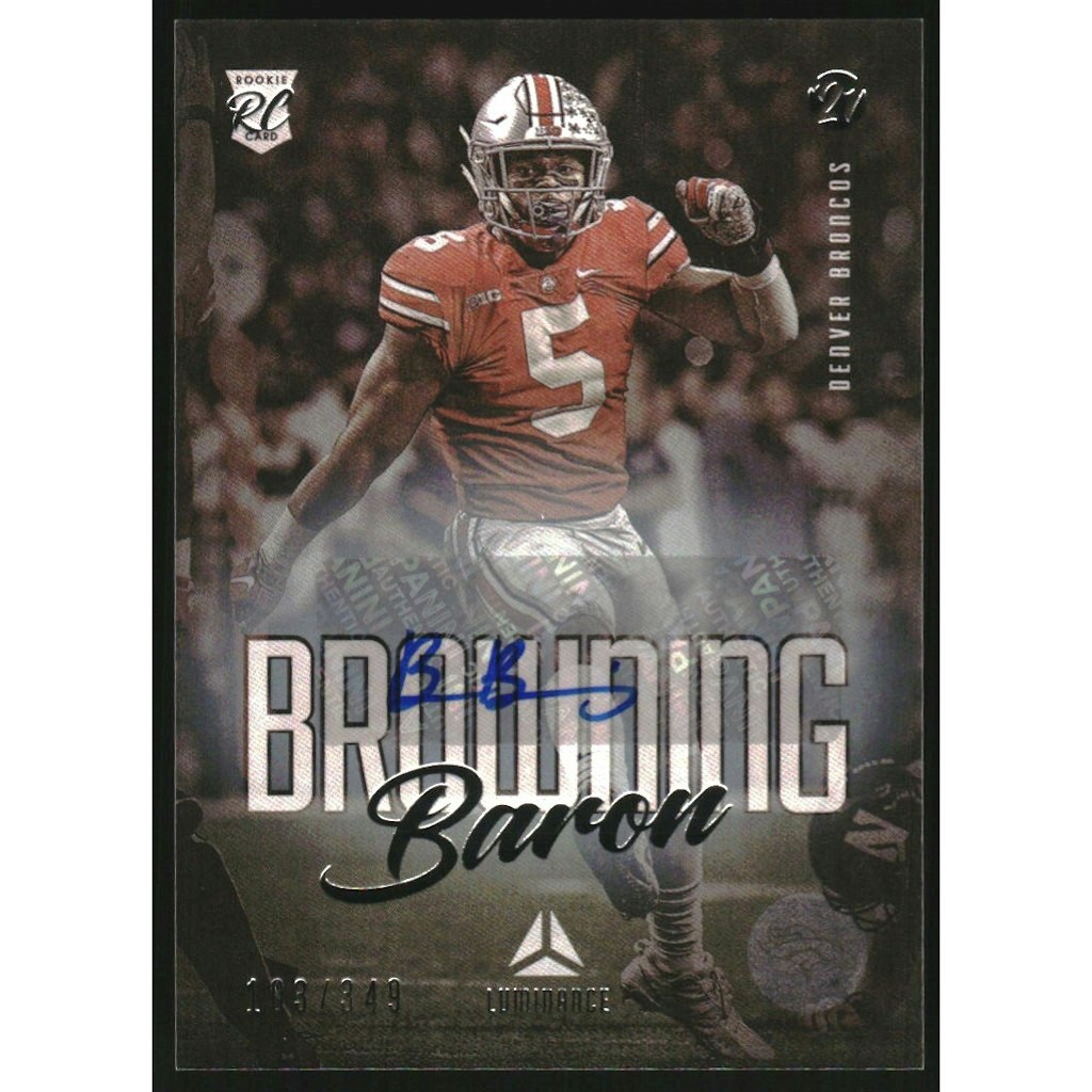 2021 Panini Luminance Baron Browning Autograph Card: $10.80 2021 Panini Luminance Baron Browning Autograph Card: $10.80