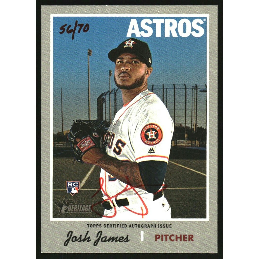 2019 Topps Heritage Real One Autograph Josh James Card: $54 2019 Topps Heritage Real One Autograph Josh James Card: $54