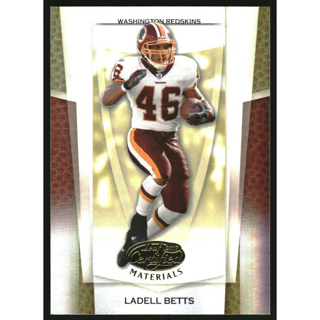 2007 Leaf Certified Materials Mirror Gold Ladell Betts Trading Card: $10.80 2007 Leaf Certified Materials Mirror Gold Ladell Betts Trading Card: $10.80